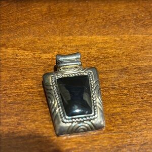 Vintage Style Black and silver Pendant